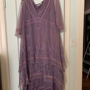 Art Deco style lavender lace dress